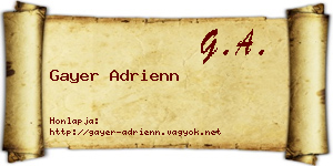 Gayer Adrienn névjegykártya
